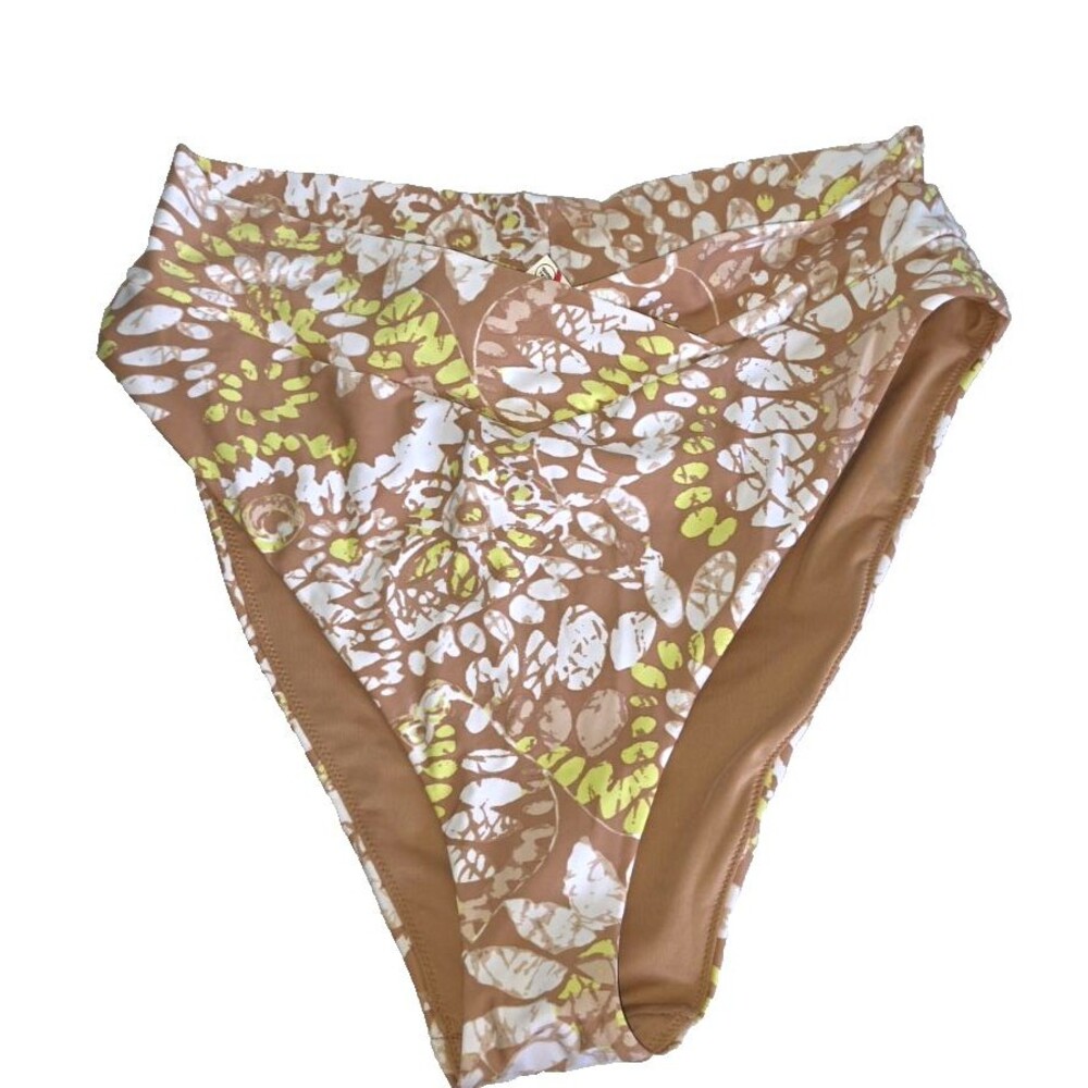 Aerie High Waisted High Cut Cheeky Brown NEW Swim Bathing Suit Bottom XL